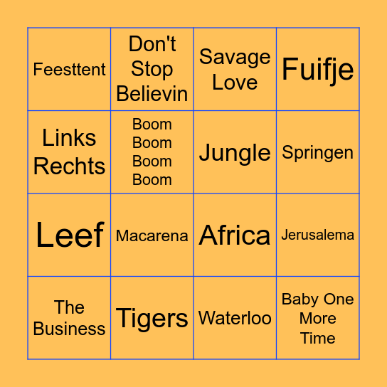 KWEEKERS VRIJMIBINGO Card