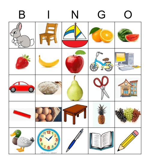 VOCABULARY Bingo Card