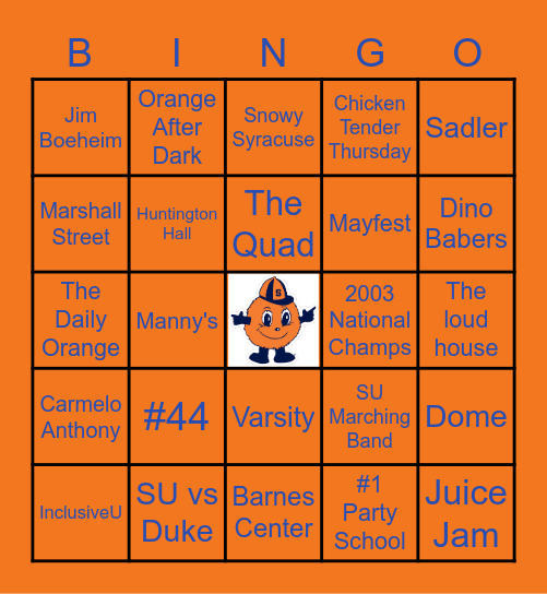 SU BINGO Card