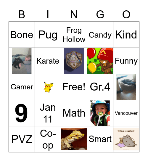 MYLES BINGO Card