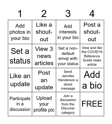 Get your Jostle On! Bingo Card