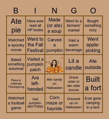 OCT-NOV (& Misc. Bingo) Bingo Card