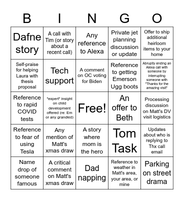 111 Bonus Round Bingo Card