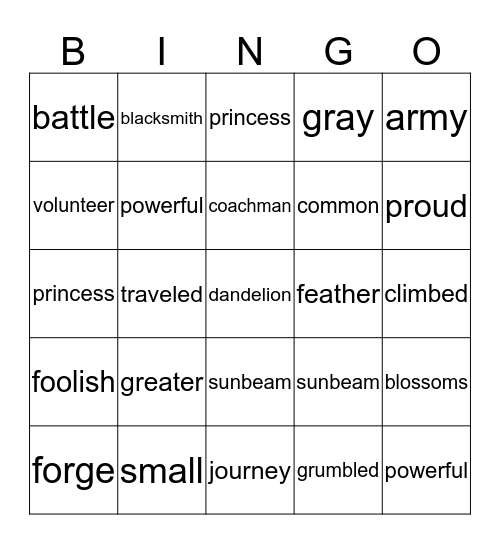 Bears Bingo Card