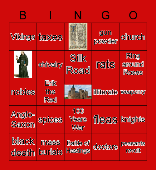 Medieval Europe Bingo Card