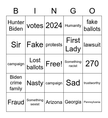 Waiting for the vote Bingo Card