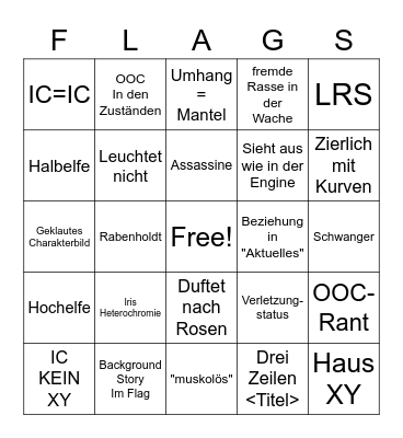 Flag Bingo Card