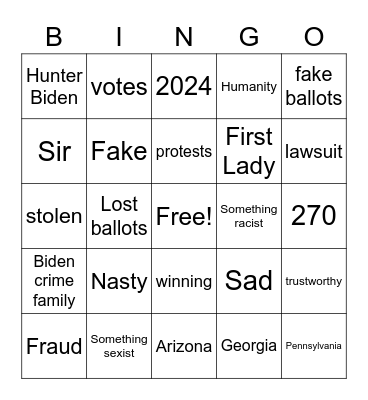 Waiting for the vote Bingo Card