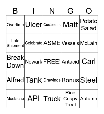 Watkins Bingo Card