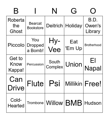 KAPPA BINGO Card