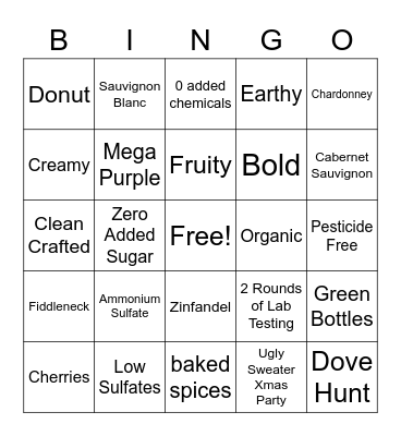 Scout & Cellar Bingo Card
