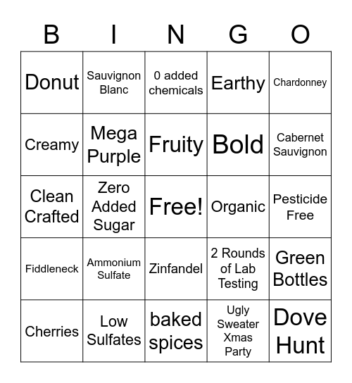 Scout & Cellar Bingo Card