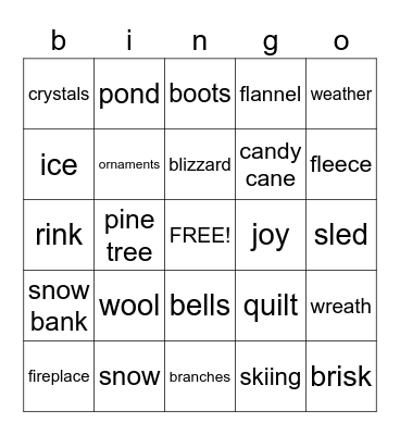 Winter Bingo Card