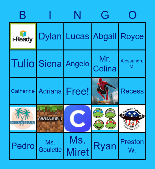 Sean's MVP Bingo Card