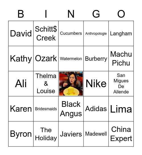 Debbie Birthday BINGO Card