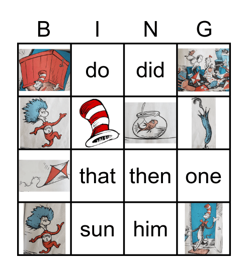 THE CAT IN THE HAT Bingo Card