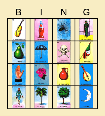 Loteria Bingo Card