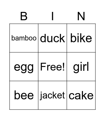 Bingo Card