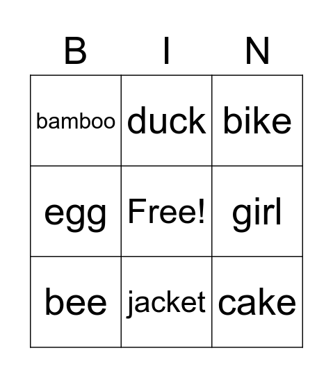 Bingo Card