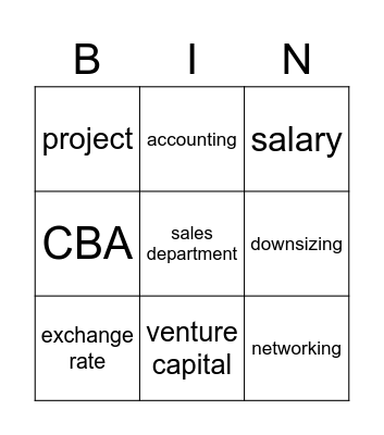 BINGO 4 Bingo Card