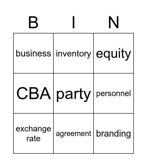 BINGO 9 Bingo Card
