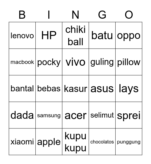 Bingo Joyie❤ Bingo Card