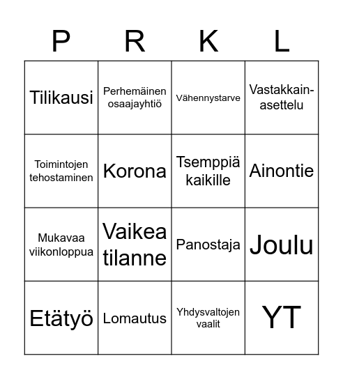 Strategiainfo Bingo Card