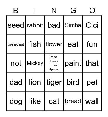 400 Basic Word Review Bingo  Units 1-2 Bingo Card