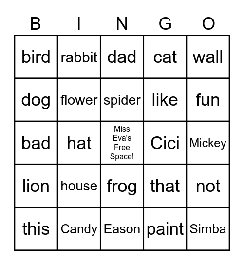 400 Basic Word Review Bingo  Units 1-4 Bingo Card