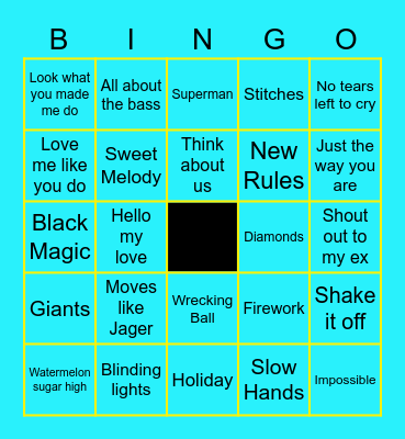 Conor's Party Time Bingo Card