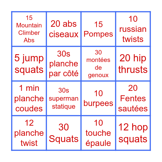 Lions Bingo Renfo Bingo Card