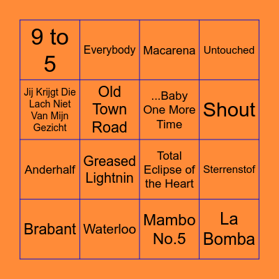 KWEEKERS VRIJMIBINGO (2) Bingo Card