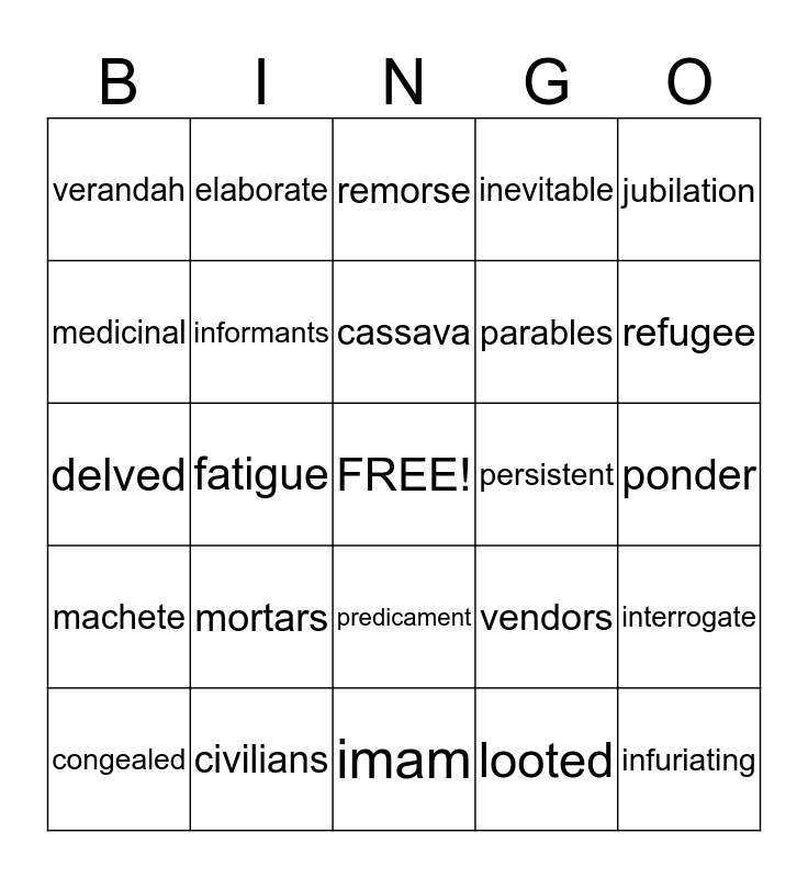 a-long-way-gone-bingo-card