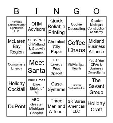 MBA Bingo Card