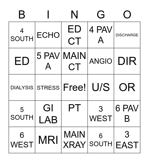 Transport Week 2020 Bingo Card