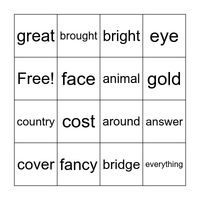 DALE 5 and 6 Bingo Card