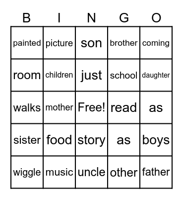 Fall Fun  Bingo Card