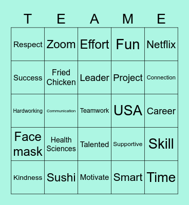 Group Process Bingo Card