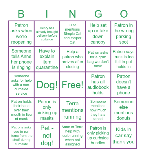 MV Bingo! Bingo Card