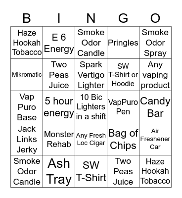Christmas Party Bingo Card