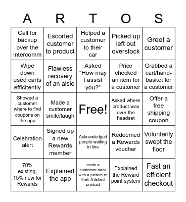 ART of Service BINGO Card