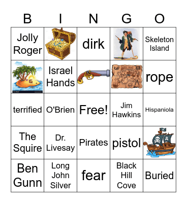 Treasure Island Bingo Ch. 14 Bingo Card