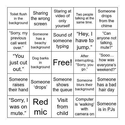 Tax Tech Chime Bingo Card