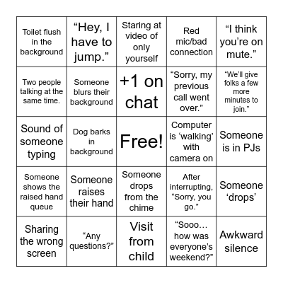 Tax Tech Chime Bingo Card