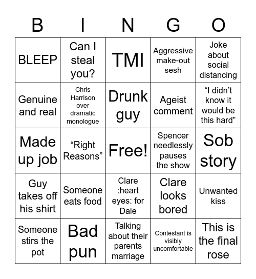 Bach Bingo Card