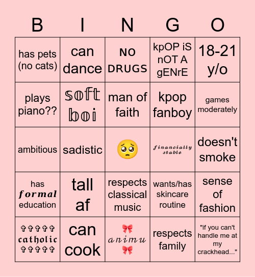 JHAYSIE CRUZ Bingo Card