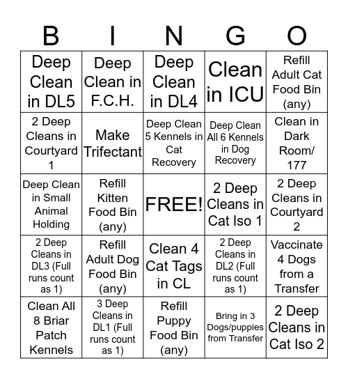 ACT Bingo Card