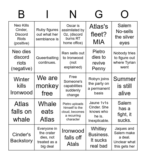 Rwbingo Card