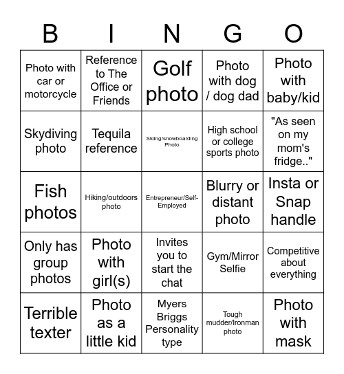 MEN ON HINGE Bingo Card