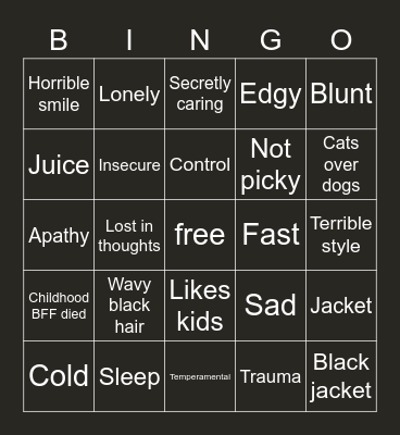 Aizawa Bingo Card